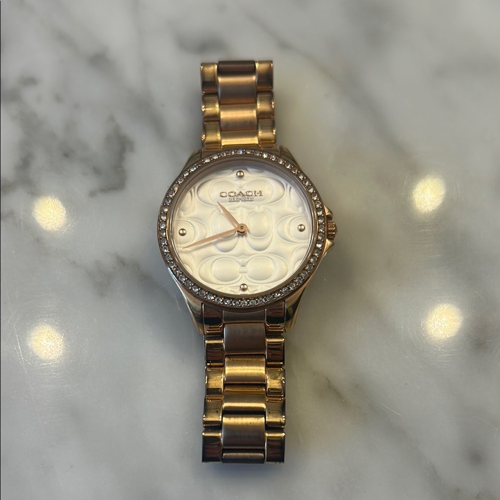 COACH Women's Modern Sport Rose Gold-Tone Stainless Steel‎ Bracelet Watch